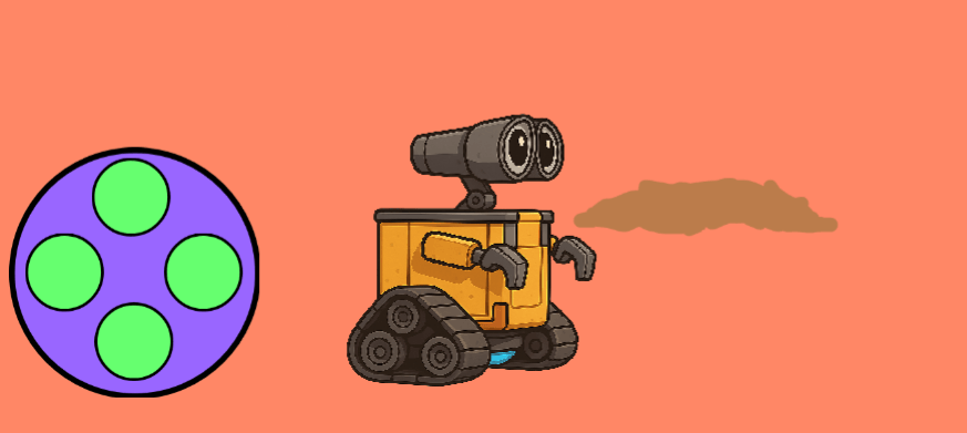 Um robô controlável que explora um mundo natural